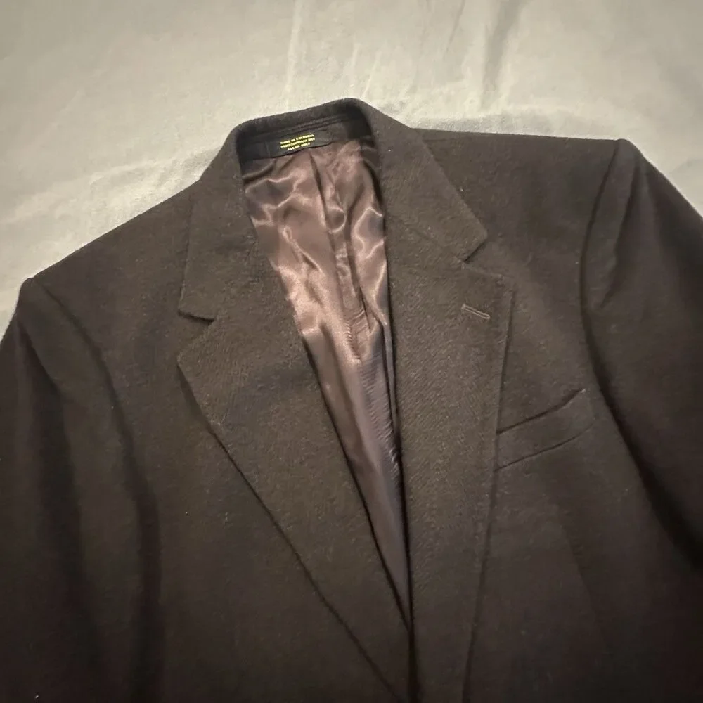 Ron Chereskin Premier Blazer Mens 44R Camel Hair Blend Two Button Sport Coat